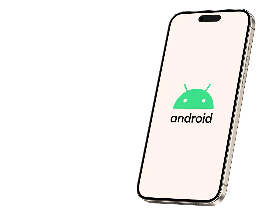 Android mobile app mockup
